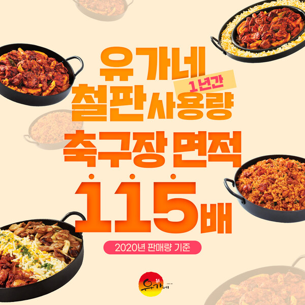유가네닭갈비, 작년 한 해 철판 800만 개 사용량 기록