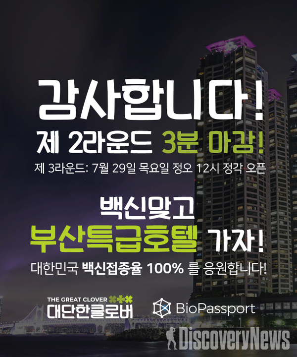 대단한클로버 백신접종 활성화 캠페인 제 2라운드, 3분만에 마감