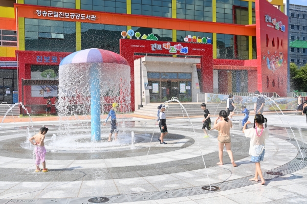 청송군, 진보키즈카페 및 야외분수 연계한 복합놀이시설 큰 인기
