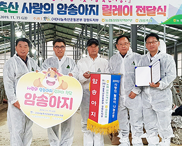 <나눔축산운동 실천 현장>‘사랑의 암송아지’ 릴레이 전달