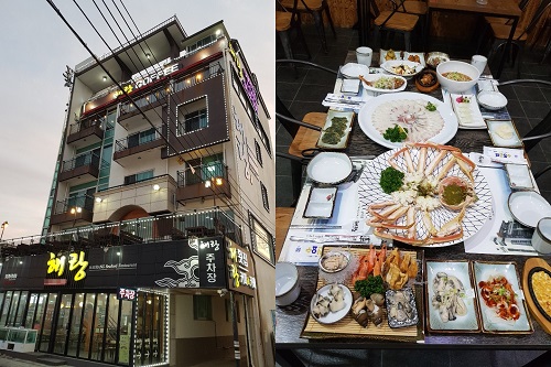 주문진맛집 해랑횟집&카페 달달하고 살이 꽉 찬 대게와 아름다운 뷰의 카페에서 힐링여행