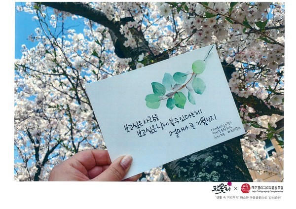 도 여성공직자회․제주캘리그라피협동조합 합동, 청사 화장실 게첨