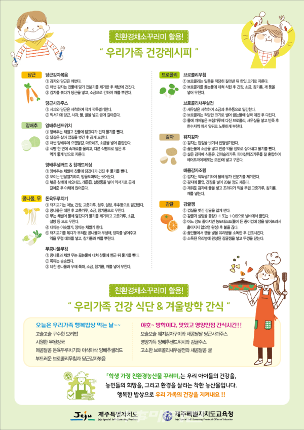 제주도교육청, 원격수업 학생 가정에 친환경농산물 꾸러미 배송 시작