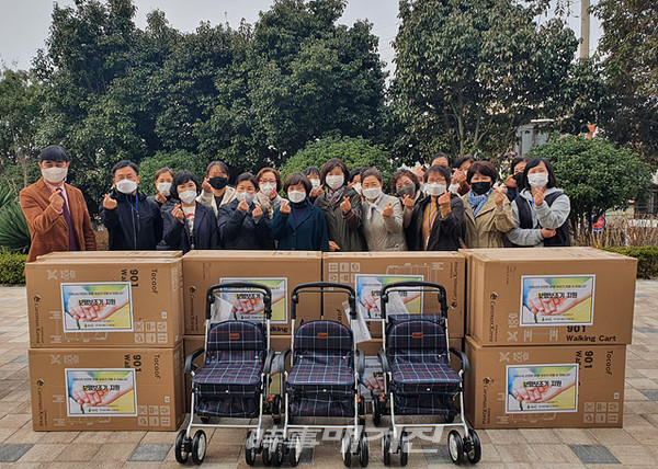 목포이랜드노인복지관, 해피빈과 함께하는 안전 보행 지원 진행
