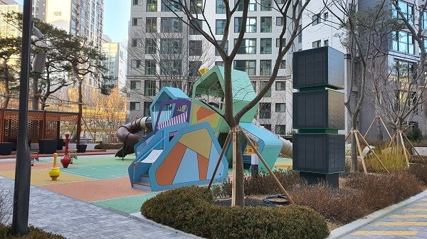 삼성물산, 래미안 루센티아서 실외 미세먼지 저감설비 선보여
