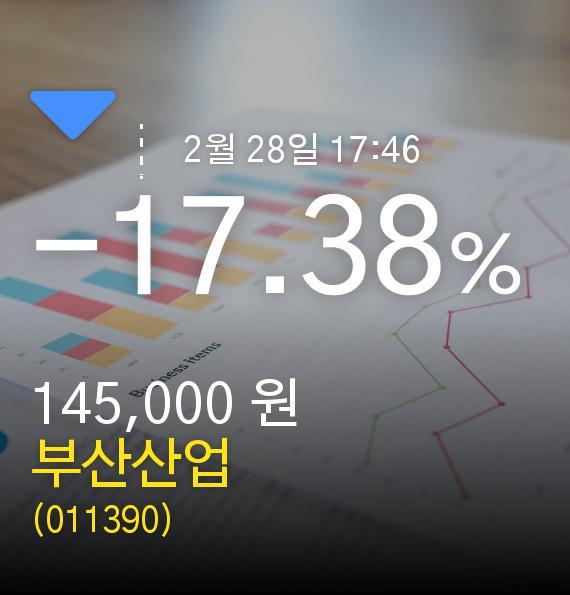 (부산산업주가)  -17.38% 145,000원 장종료