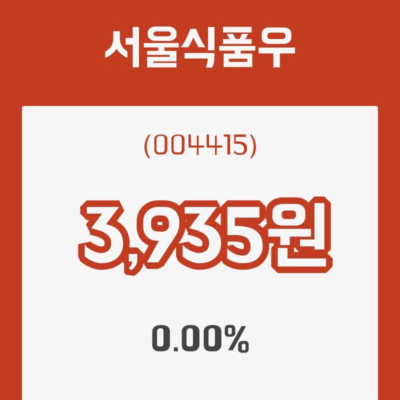 (국내주식)27일 서울식품우주가 변화에 주목, 전일대비 0.00% 변동...
