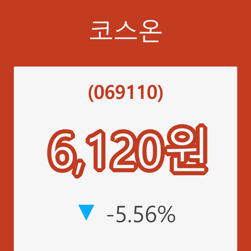 (주식시세)21일 코스온주가 변화에 주목, 전일대비 -5.56% 이목 끌어