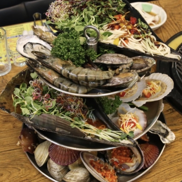 광안리맛집 풍성숯불돼지갈비의 3대별미 6단 갈비와 조개구이
