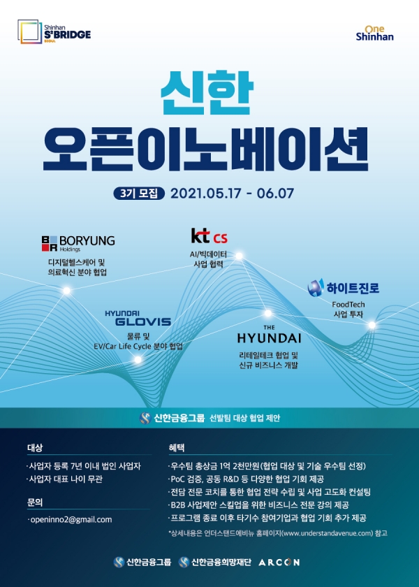 신한스퀘어브릿지 서울, 오픈 이노베이션 3기 참여 스타트업 모집