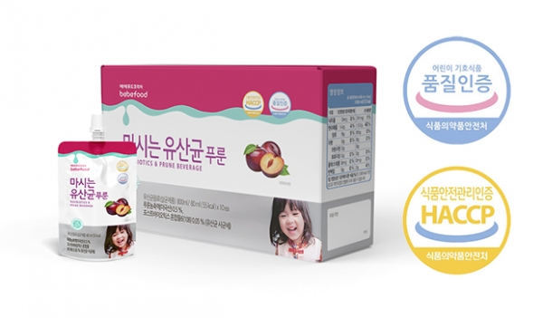 베베푸드, 포스트바이오틱스 음료 마시는 유산균 푸룬 출시