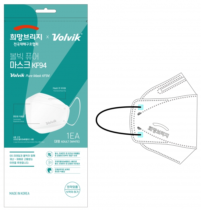 GS리테일, 희망브리지·볼빅과 KF94 마스크 제작...취약계층 돕는 선한 소비 나서