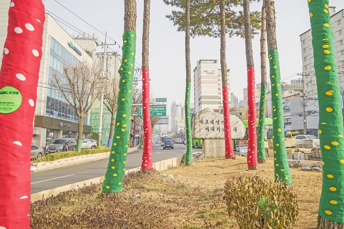 잠복소 대체하는 나무 월동 준비용 조경자재 ‘섬유 수목 피복’ 인기