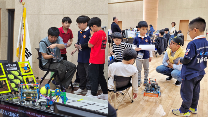 로봇도 만들고 팀웍도 다지고 외국인 학생과도 대결하고··· 로봇대회를 통한 이스트진·케이로보틱스의 꿈