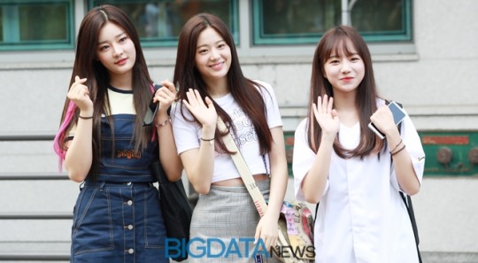 [BIG포토] 장규리-조유리-이시안, 사랑스러운 소녀들의 상큼한 포토타임 포즈 (프로듀스48)