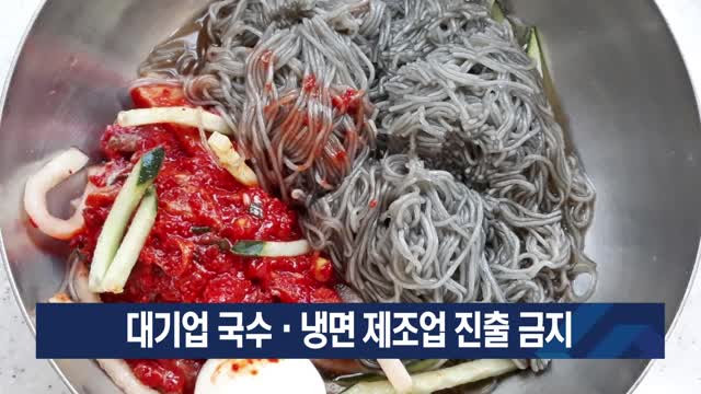 대기업 국수·냉면 제조업 진출 금지 [이슈포커스]