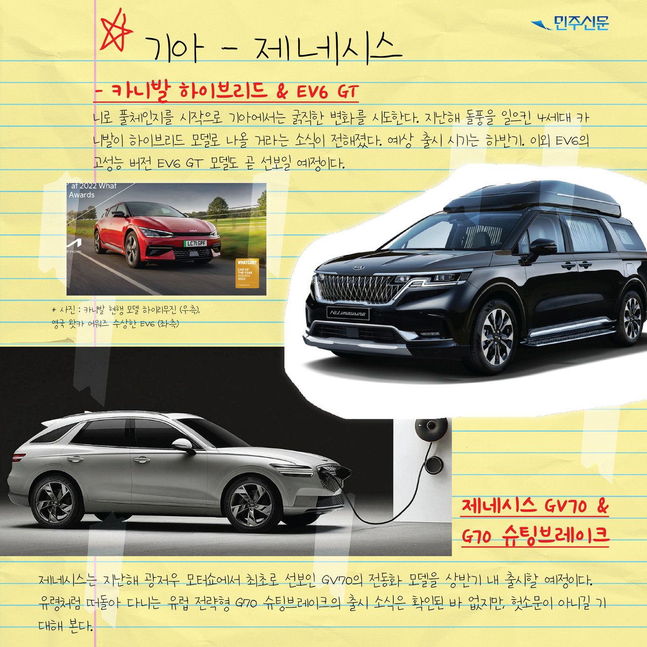 [카드뉴스 -  ① 국산차] 현대차부터 쌍용차까지 임인년 기대되는 출시 라인업