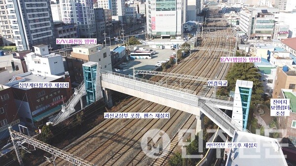 부산 동구, 좌천동 가구거리~부산진시장 연결 육교 엘리베이터 설치