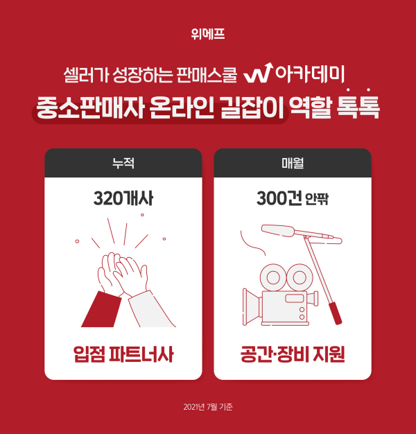 위메프, 셀러 성장 스쿨 W아카데미…지원 파트너사 300개사 돌파