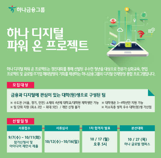 하나금융그룹, 하나 디지털 파워 온 프로젝트