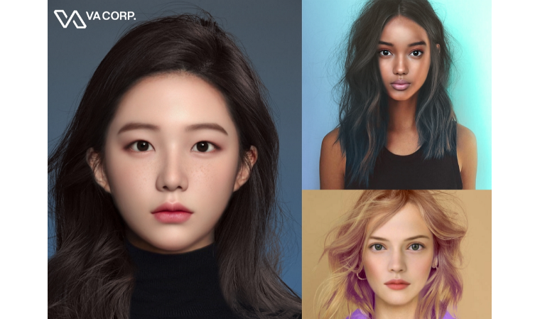 브이에이코퍼레이션, 다인종 버추얼 휴먼 3인 모델 공개
