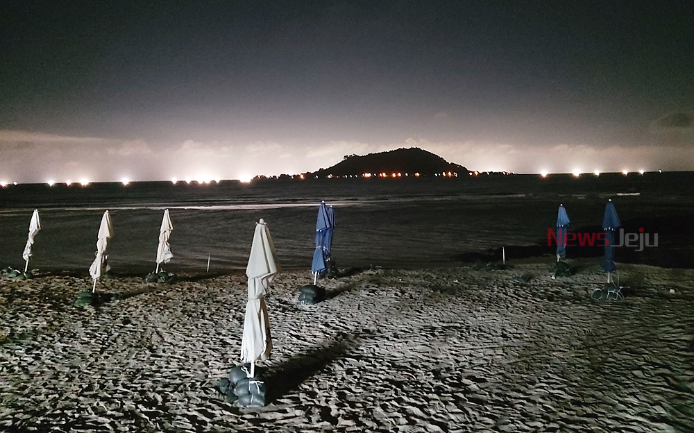 제주 바다 한여름 밤에 피어나는 코로나 일탈