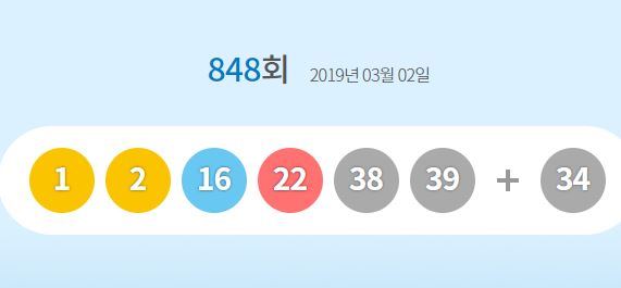로또 848회 당첨번호, 30억 대박 행운 대전만 2곳 서울엔 없다
