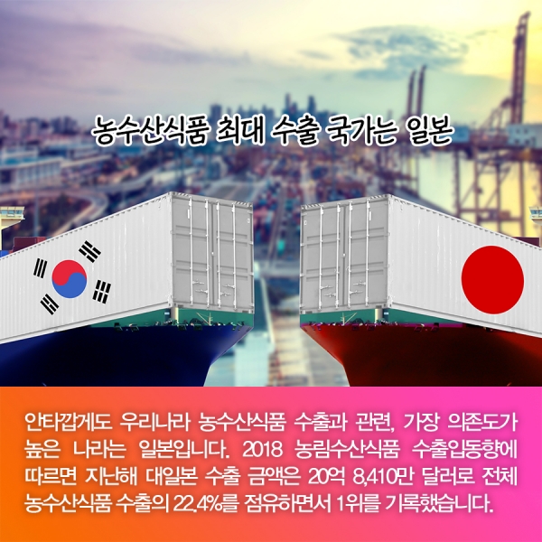 [카드뉴스]일본 화이트리스트 충격···국내 농수산식품 일본 의존도는