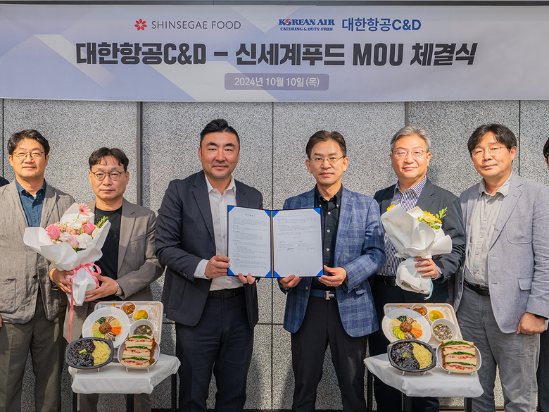 신세계푸드, 대한항공 손잡고 식물성 기내식 개발한다
