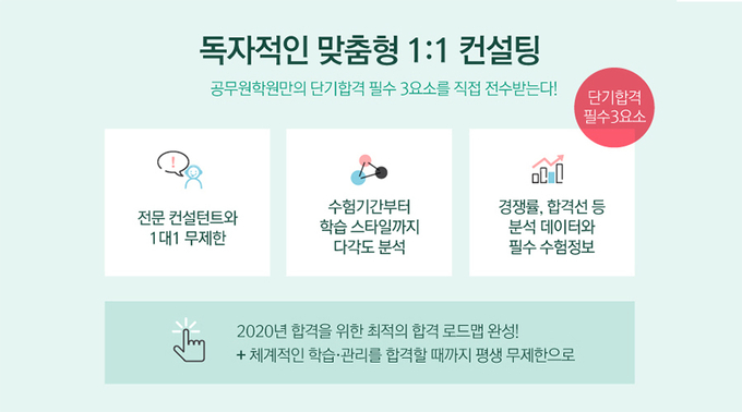 공무원시험 연기, 단기합격 지원하는 1:1 합격컨설팅 무료! 수원역 공무원학원 ‘방문상담’