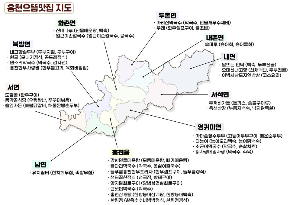 홍천으뜸맛집 30곳 선정, 으뜸맛집 지정증 수여 및 현판식 가져