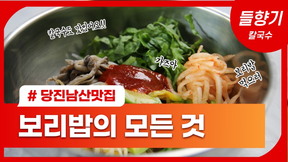 [D-TV] [로컬 맛집] 보리밥으로 더 유명한 당진 남산 맛집 들향기칼국수