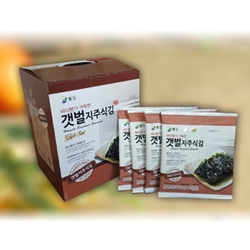 홍도식품 일본에 김 수출…신안 갯벌 지주식 김