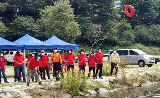 곡성군, 여름철 물놀이 안전사고 예방훈련 실시