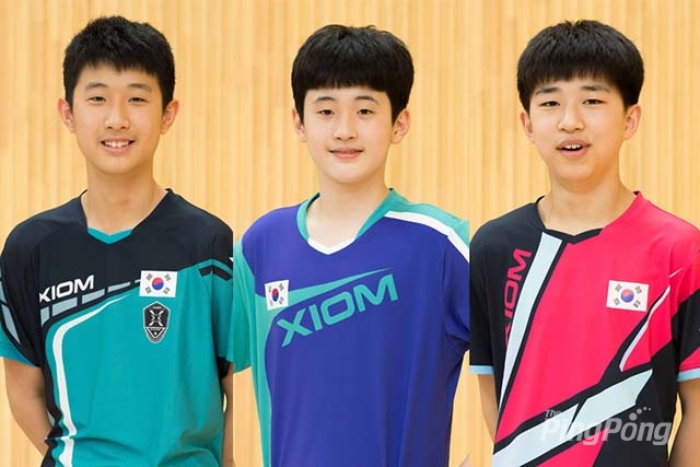 [포토] 남자탁구 카데트대표 이정목, 최지욱, 권혁