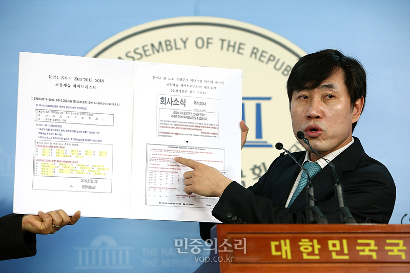 하태경, 민주노총 산하 노조에서 고용세습 강요[포토]