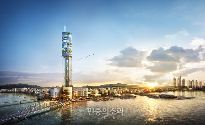 부산 롯데타워 공중 수목원으로 “주거시설 배제”