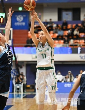 인천 신한은행 에스버드, 라이벌 하나원큐에 65-79 패배