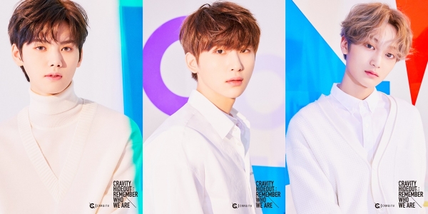 크래비티 우빈·민희·태영, 데뷔 앨범 콘셉트 포토 공개 설렘 유발