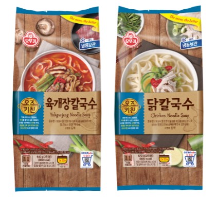 오뚜기, 홈쿡에 딱 좋아...오즈키친 닭칼국수.육개장칼국수 2종 출시