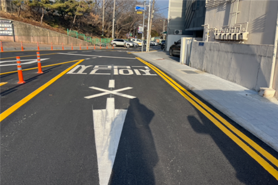 창원시 마산회원구, 석전동1길 일원 보도정비공사 1차 완료