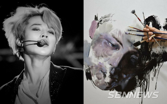 드로잉 예술가 Lee.K, 방탄소년단 지민 모델 새로운 작품 공개!