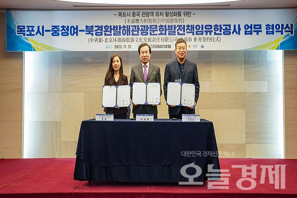 목포시, 중국 최대 국영 여행그룹 중국청년여행사와 업무협약
