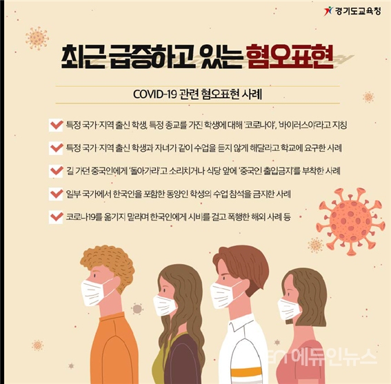 코로나19 관련 혐오표현 확산 차단, 학교에서 먼저!