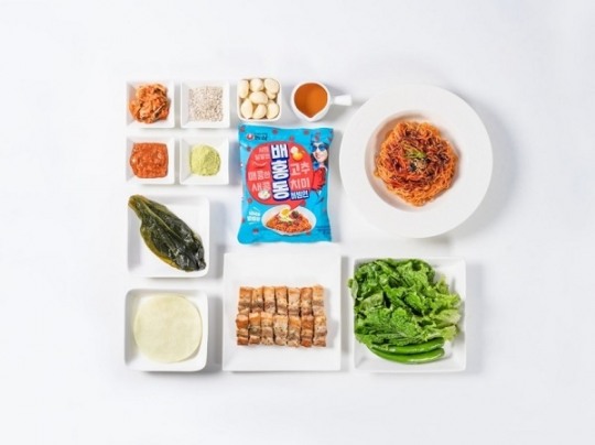 따띠삼겹, 삼겹살X배홍동 비빔면 콜라보 세트 출시