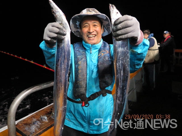 코로나에도 갈치는 만선, 한번 나가면 쿨러 가득