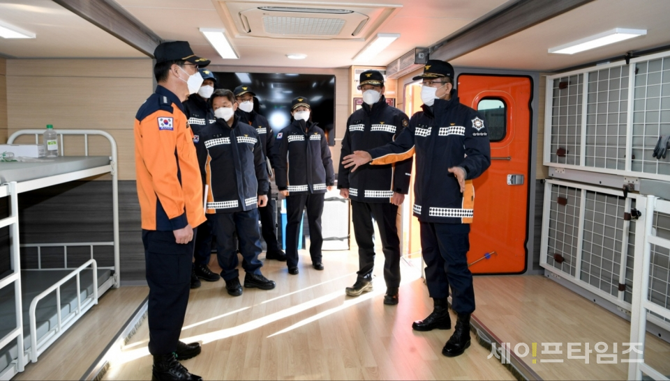 신열우 소방청장, 중앙119구조본부 구미화학센터 점검