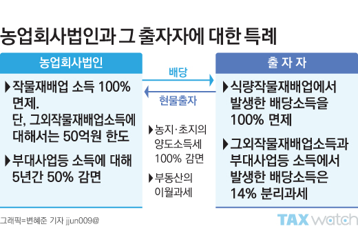 농업회사법인을 위한 세금감면 혜택