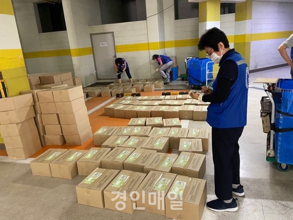 (사)대한노인회인천남동구지회, ok6070 아파트택배사업단의 슬기로운 방역생활