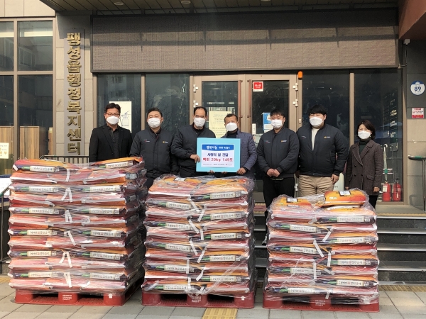 (주)세원전자&우신에너지, 연말맞이 사랑의 나눔 백미 20kg 149포 기탁